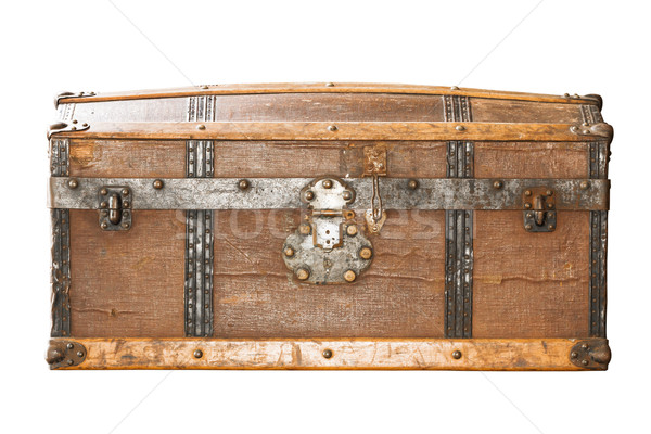  Lock of an old metal casket close up Stock photo © stoonn