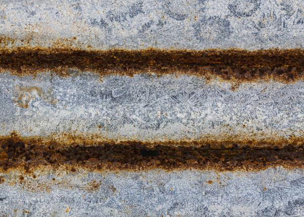 Velho enferrujado zinco prato ferro textura Foto stock © stoonn