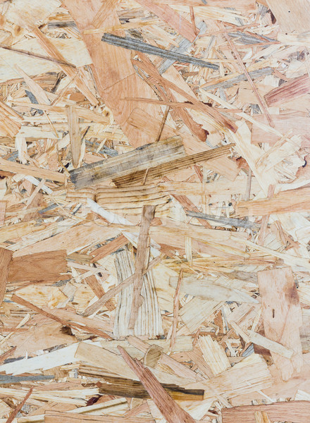 Stock photo: Close up texture of oriented strand board - OSB