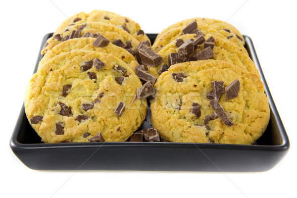 Chocolat cookies noir plaque photos deux [[stock_photo]] © Stootsy