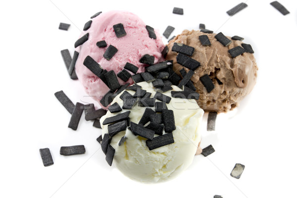 Tricolor scoops with licorice Stock photo © Stootsy
