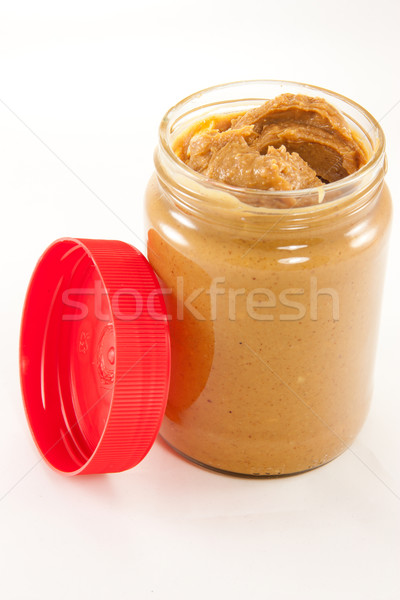 Jar of peanut butter with lid Stock photo © Stootsy
