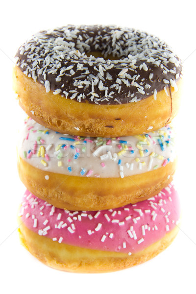 Donuts photos trois blanche [[stock_photo]] © Stootsy