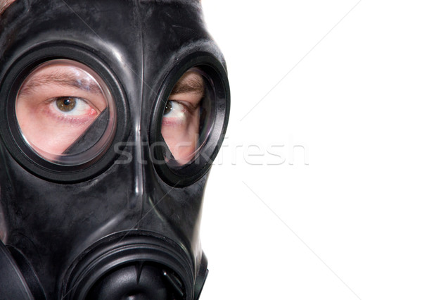 Gas mask man closeup Stock photo © Stootsy