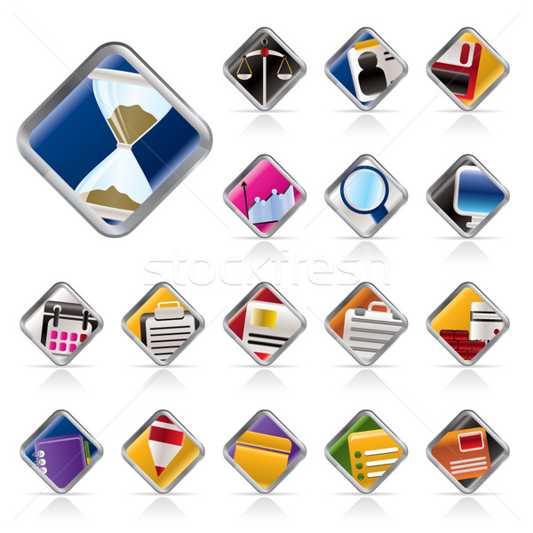 Realistic Business and office icons  Stock photo © stoyanh