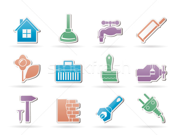 construction and do it yourself icons Stock photo © stoyanh