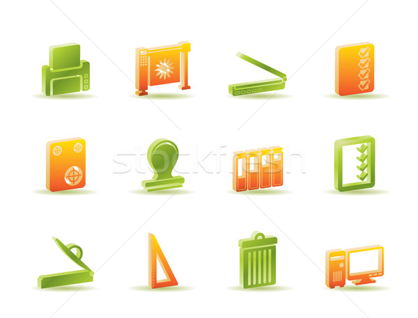 Print industry Icons  Stock photo © stoyanh