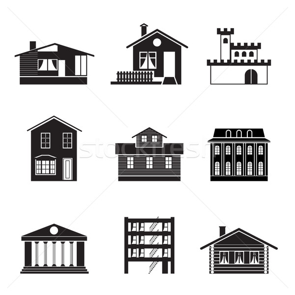 different kind of houses and buildings  Stock photo © stoyanh