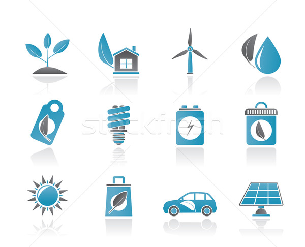Stock photo: Green and Environment Icons 