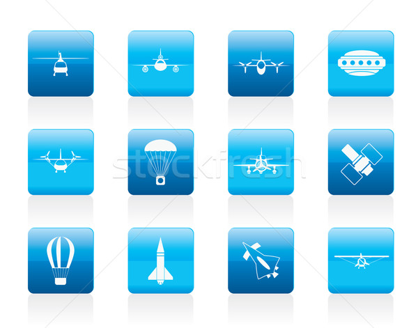 different types of Aircraft Illustrations and icons  Stock photo © stoyanh