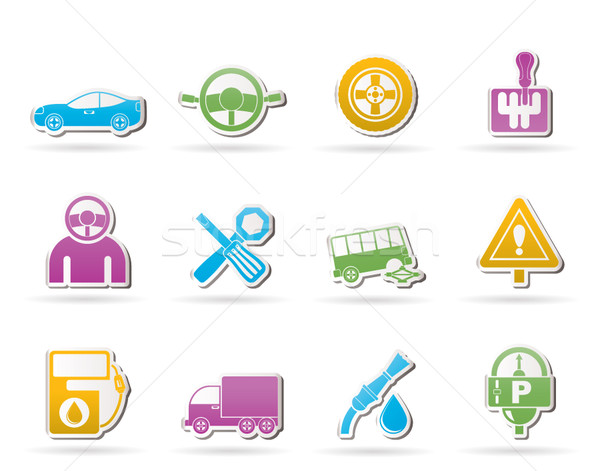 car services and transportation icons  Stock photo © stoyanh