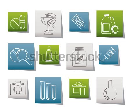 Smoking and cigarette icons  Stock photo © stoyanh
