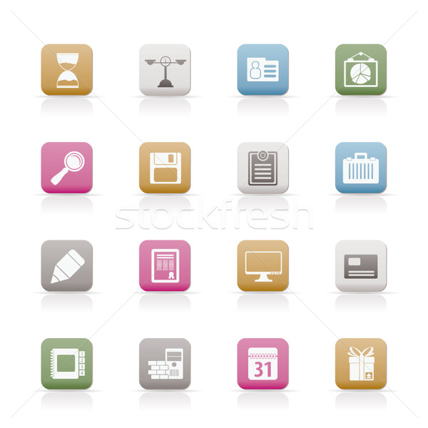 Business and office icons Stock photo © stoyanh