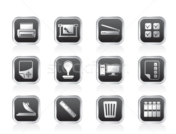 Print industry Icons  Stock photo © stoyanh