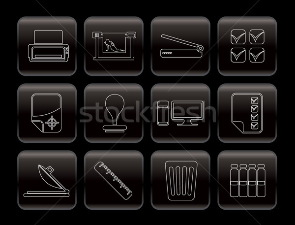 Print industry Icons  Stock photo © stoyanh
