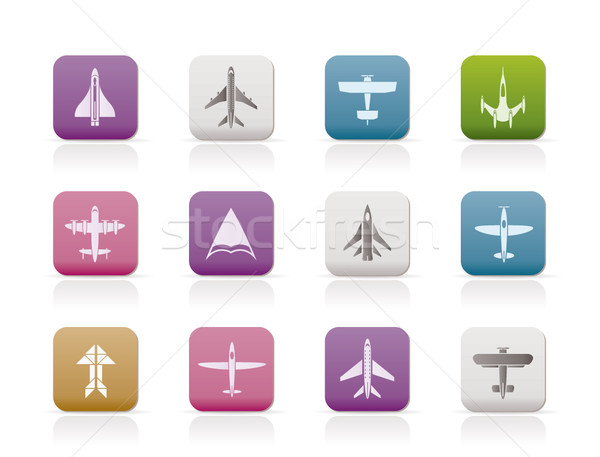 different types of plane icons  Stock photo © stoyanh