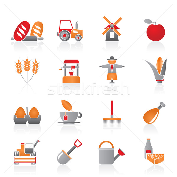 Agriculture and farming icons  Stock photo © stoyanh
