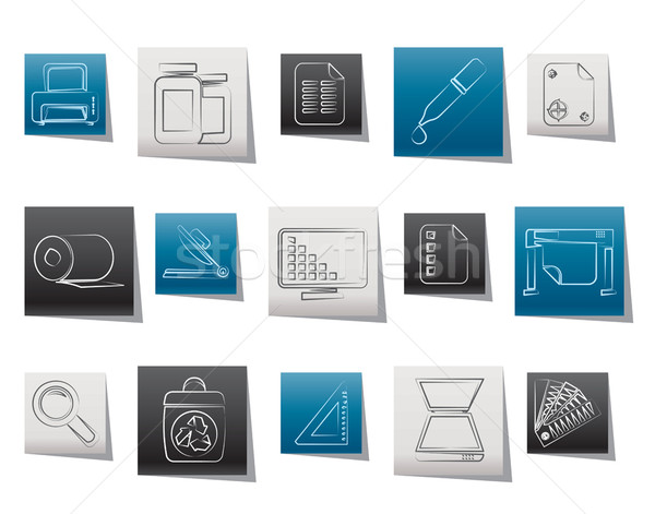 Commercial print icons Stock photo © stoyanh