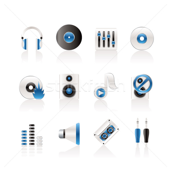 Music and sound icons Stock photo © stoyanh