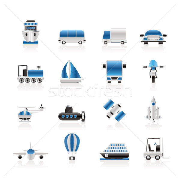 Transportation, travel and shipment icons Stock photo © stoyanh