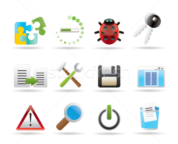 developer, programming and application icons Stock photo © stoyanh
