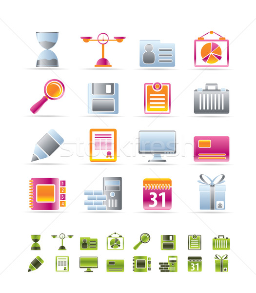 Stock photo: Business and office icons 