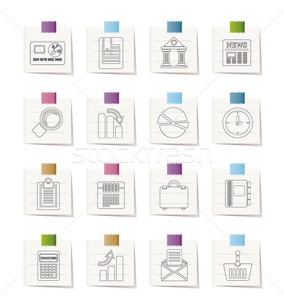 Business and Office Realistic Internet Icons Stock photo © stoyanh