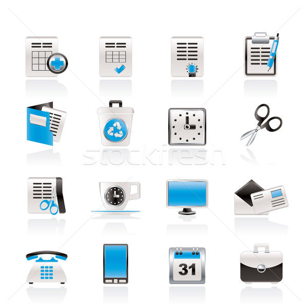 Stockfoto: Business · kantoor · tools · iconen · vector