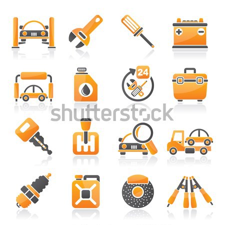 Transportation and car repair icons  Stock photo © stoyanh