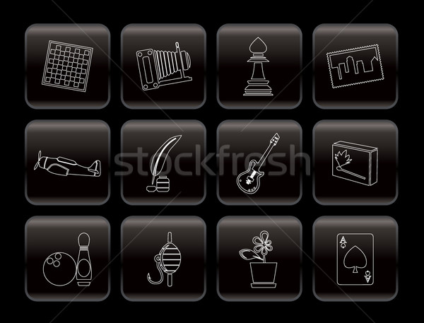Hobby, Leisure and Holiday Icons Stock photo © stoyanh