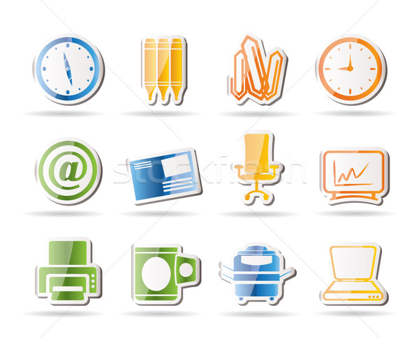 Stockfoto: Business · kantoor · tools · iconen · vector