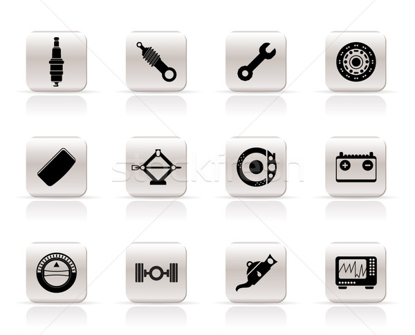Realistic Car Parts and Services icons Stock photo © stoyanh