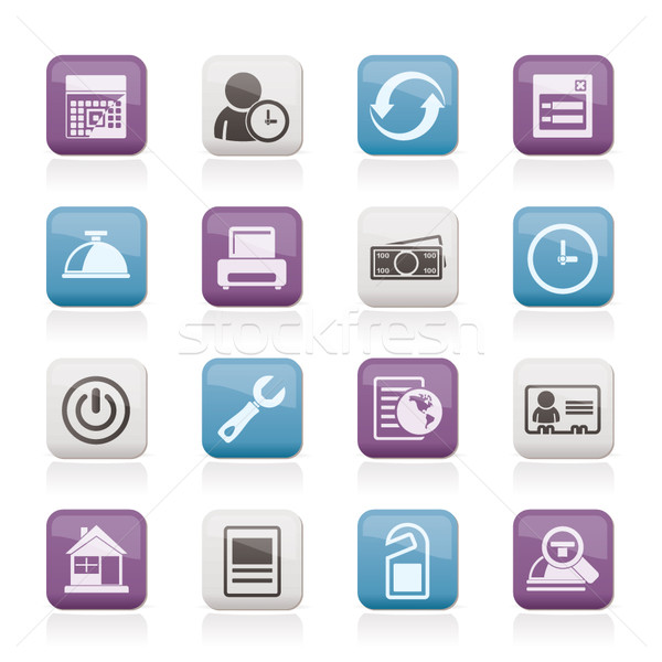 reservation and hotel icons  Stock photo © stoyanh