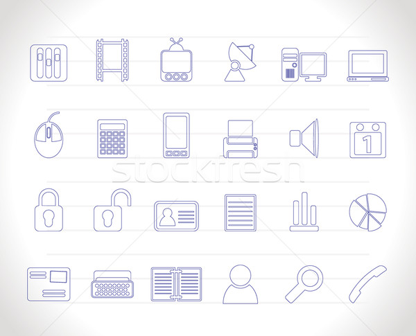 Stock photo: Business and office icons 