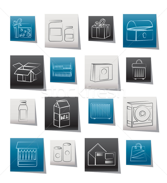 different kind of package icons  Stock photo © stoyanh