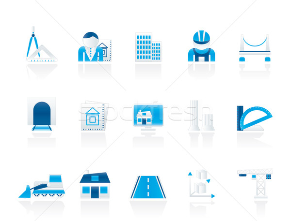 architecture and construction icons  Stock photo © stoyanh
