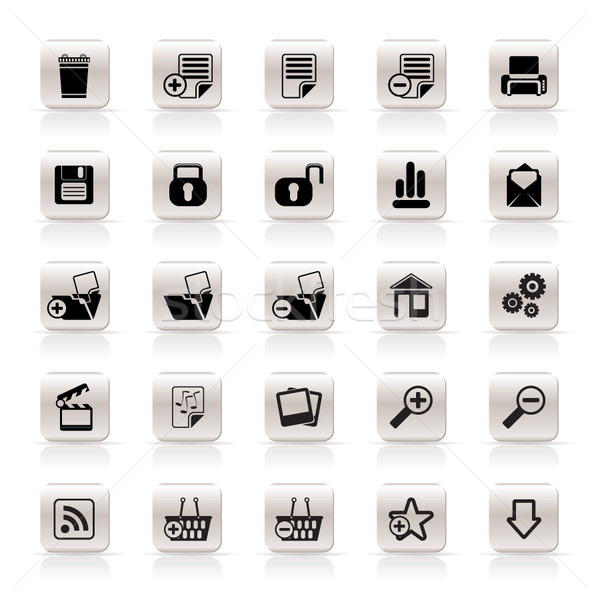 25 Simple Realistic Detailed Internet Icons  Stock photo © stoyanh
