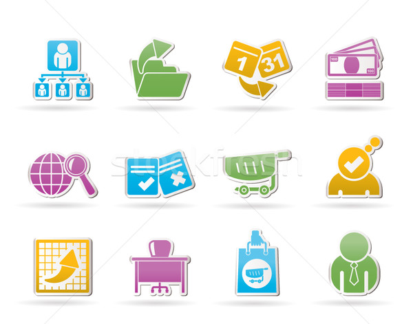 Stock photo: Business,  Management and office icons 