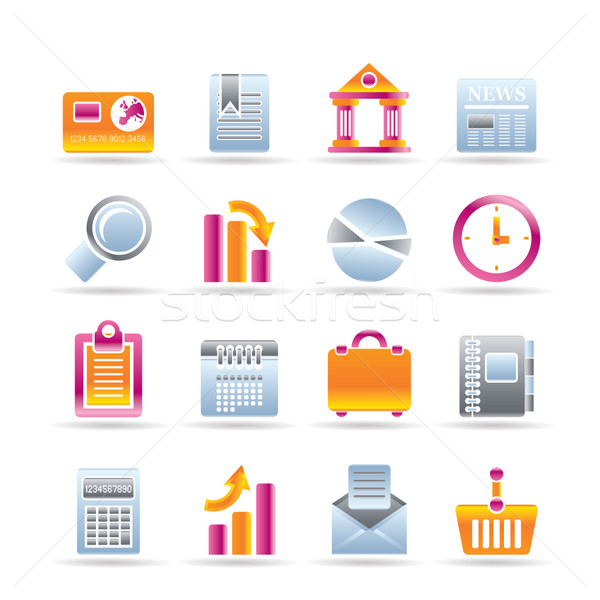 Business and Office Realistic Internet Icons  Stock photo © stoyanh