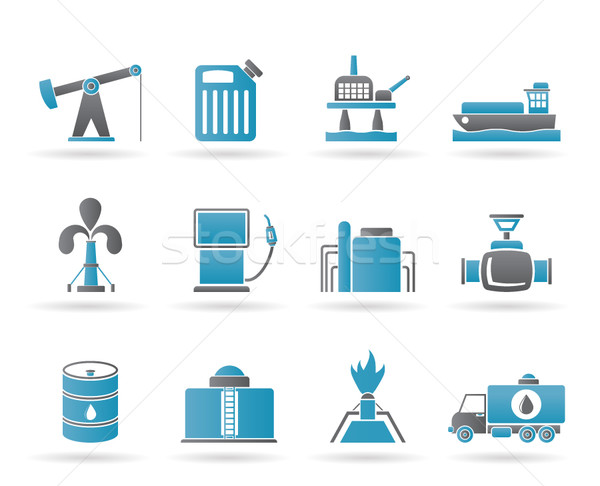 Oil and petrol industry icons  Stock photo © stoyanh