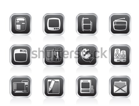 Simple Media icons Stock photo © stoyanh