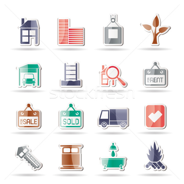 Real Estate and building icons  Stock photo © stoyanh