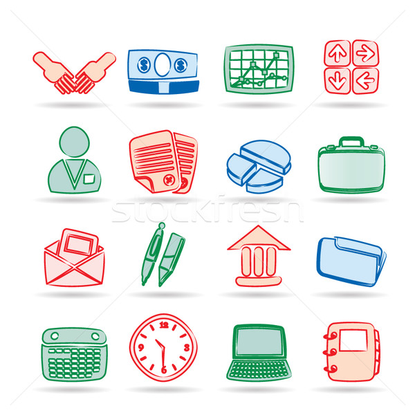 Stock photo: Simple Business and office icons 