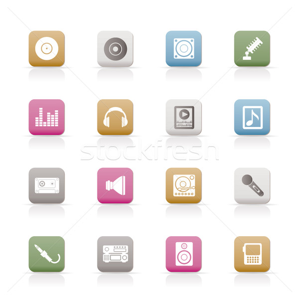 Music and sound icons Stock photo © stoyanh