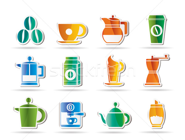 [[stock_photo]]: Café · industrie · signes · icônes · vecteur