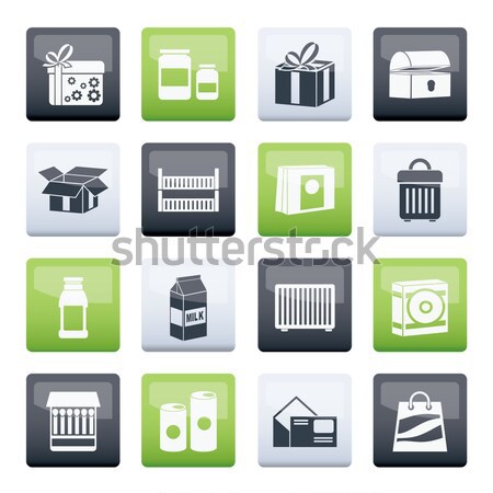 different kind of package icons Stock photo © stoyanh