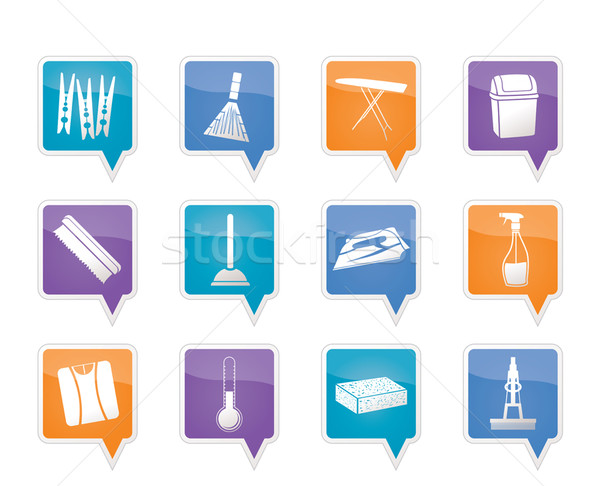 Home objects and tools icons  Stock photo © stoyanh