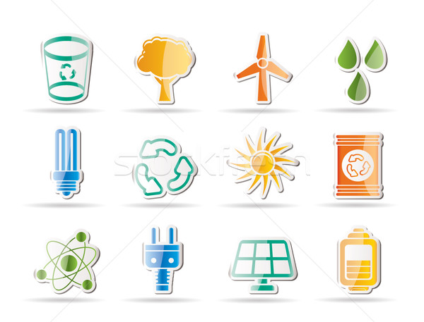 Ecology, energy and nature icons  Stock photo © stoyanh