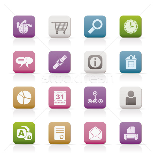 Web Site, Internet and computer Icons  Stock photo © stoyanh