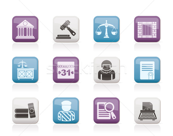 Justice and Judicial System icons  Stock photo © stoyanh